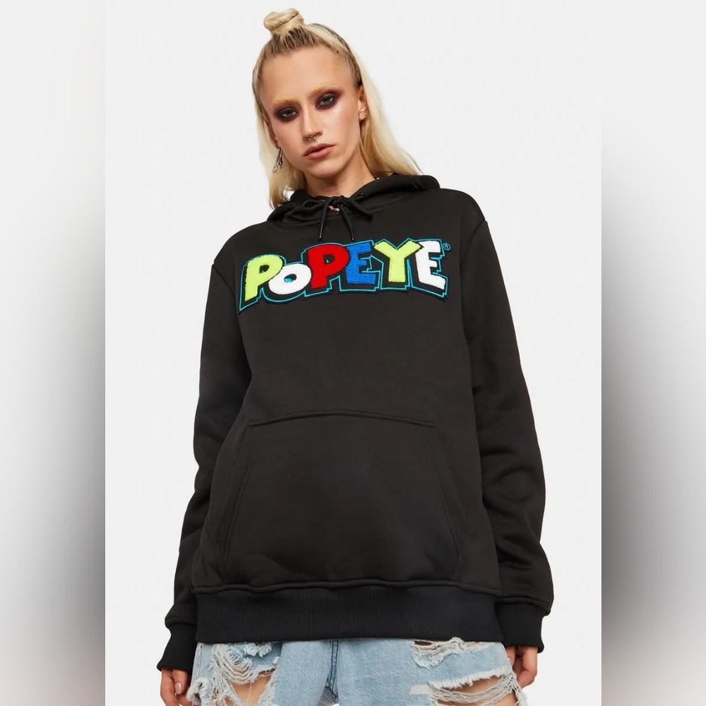 Reason PopEye Kangaroo Pocket Hoodie/ Dolls Kill/ SZ - Picture 1 of 6